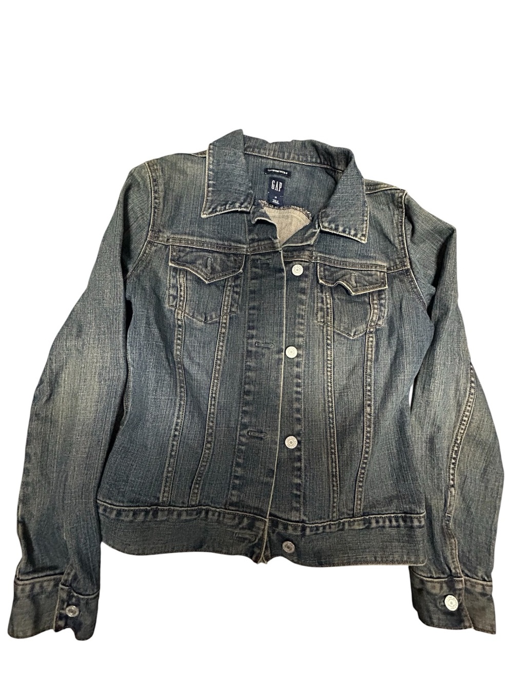 GAP Western Faded Indigo Denim Jacket - Size M (Excellent Condition)